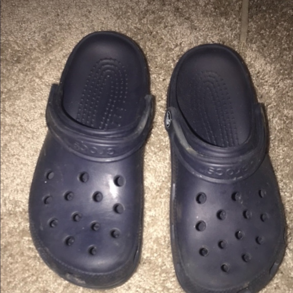 Navy crocs